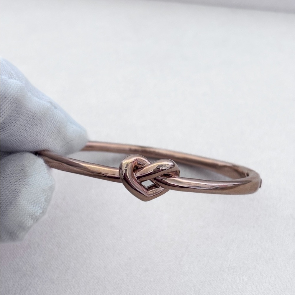 Kate Spade New York Rose-Gold Tone Love Me Knot Bangle Bracelet - Picture 2 of 6